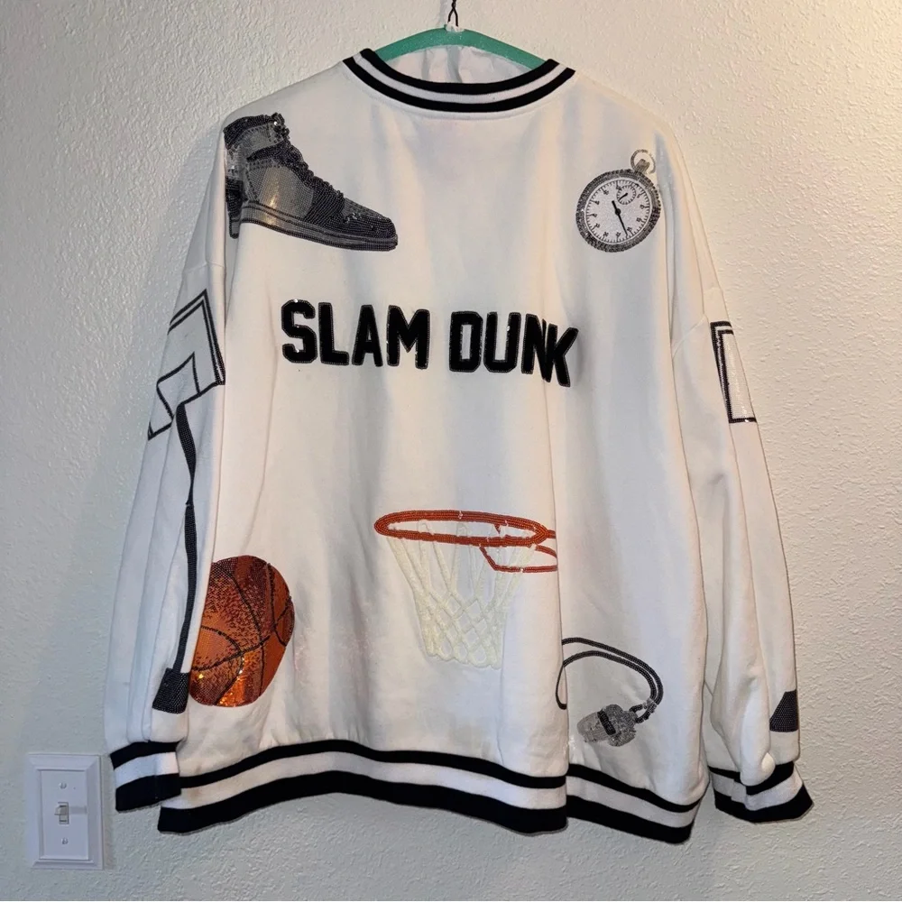 Queen Basketball Hoop Sweatshirt by Queen of Sparkles. - Picture 3 of 3